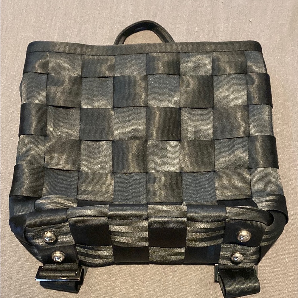 Black Woven Backpack